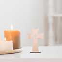 HOMSFOU Wooden Cross Arts Set 10 Pack Rustic Decorative Cross Centerpieces for Tabletop and Hanging Home D Cor Religious Festival Decorations 4.29 X 24 Inches