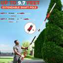 SHOHO Pole Hedge Trimmer Cordless Compatible with Milwaukee M18 Battery | 15.7 ft Max Trimming Height, 19 In Dual Action Steel Blade, Lightweight Long Reach Hedge Trimmer for Garden, Yard Pruning