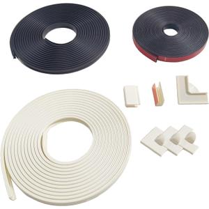 Generic Magnetic Window Screen Frame/Adjustable Window Screen mesh Gauze Link Frame is Suitable for All Kinds of Soft Gauze Conveniently Operate on a Solid Surface of Metal/Wood/Plastic, etc., White