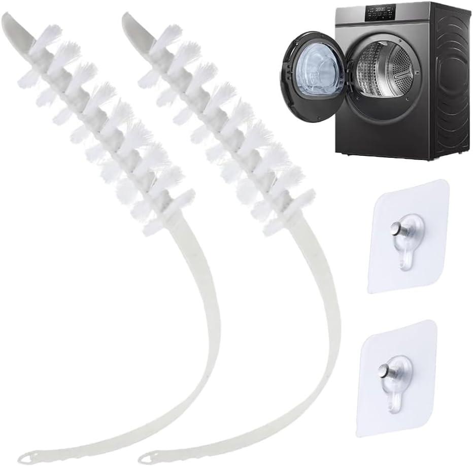 Washing Machine Set, Front-Mounted Washing Machine Cleaning Tool Accessory -2 Drum Gap Cleaning Brush for Removing Cotton lint Debris and Stains in Narrow Spaces and Gasket Rubber Seal Dryer (2 Pcs)
