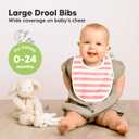 8-Pack Organic Baby Bibs for Boys, Girls - Soft Cotton Drooling and Teething Bibs for Baby Girl & Boy, Extra Absorbent, Easy To Clean & Put On for Toddler, Newborn, Infant 0-24 Months (Sweet Charm)