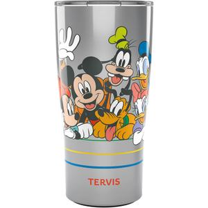 Tervis Traveler Disney Mickey Group Triple Walled Insulated Tumbler Travel Cup Keeps Drinks Cold & Hot, 20oz, Stainless Steel