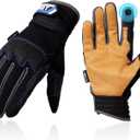 Work Gloves Leather Mechanic Touchscreen Working Construction Glove
