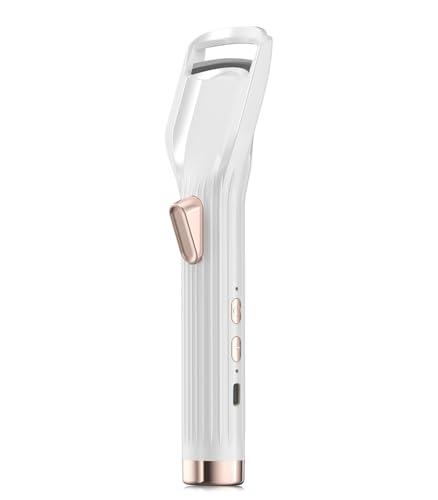 Heated Eyelash Curler Premium PRO - Fast Heat up in 8s - 24 Hours Long Lasting - Rechargeable Electric Eyelash Curler with Type-C, 2 Heat Modes, Anti-Burn Eyelid, Gift for Women Girls, White-DC
