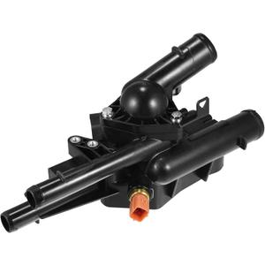 X AUTOHAUX Engine Coolant Thermostat Housing Assembly for Kia Optima Sportage Sorento 11-15 for Hyundai Tucson Sonata Santa Fe 2.4L L4 11-12 25600-2G500 25600 2G500