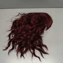 AISI HAIR Curly Bob Wig with Bangs Short Wavy Red Color Wigs for Women Bob Style Synthetic Heat Resistant Bob Wigs