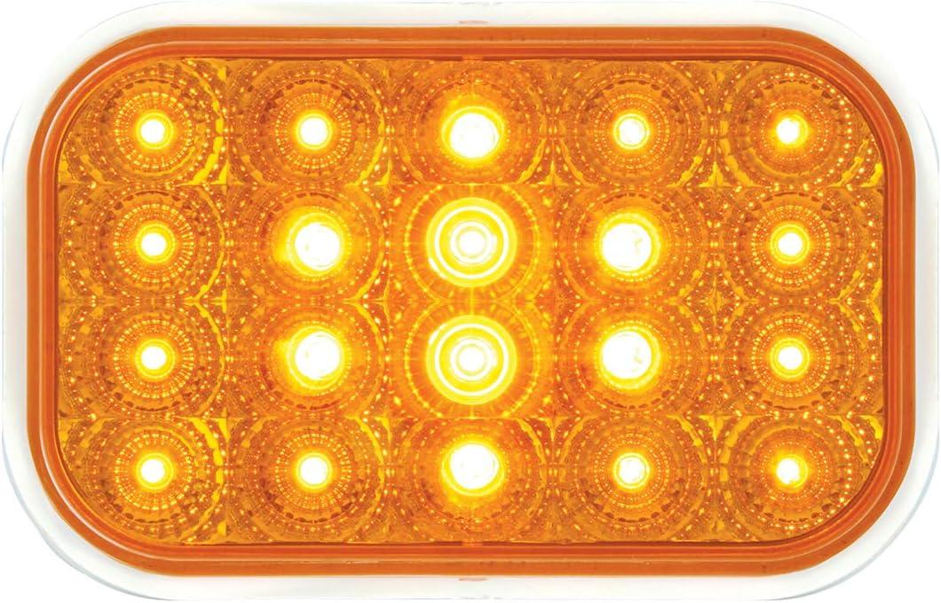 GG Grand General 77010 Rectangular Low Profile Spyder Amber 20-LED Light