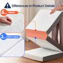 4 Inch Single Bed Foldable Mattress with Storage Bag, Tri Folding Memory Foam Mattress Topper Portable Floor Guest Camping Bed with Storage Bag, Breathable & Washable Removable Cover (Single (25 x 75 inch))