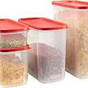 Rubbermaid Rubbermiad Modular Canisters Food Storage, 4-Piece Set, clear