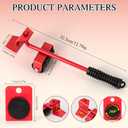 Furniture Lift Mover Tool Set - Heavy Furniture Movers with Wheels, Heavy Item Movers Sliders Furniture Lifter Tool for Furniture, Coffee Tables, Refrigerators, Washing Machines
