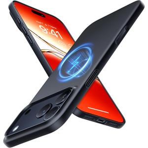 TORRAS Magnetic SlimFit for iPhone 17 PRO MAX Case, UltraThin 17 ProMax Phone Case Compatible with MagSafe, Light AntiScratch Matte Hard PC Bayer 6.9 inch OriginFit, Matte Black