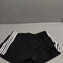 MakeMeChic Women's Striped Summer Shorts Workout Running Shorts Mini Micro Sweat Track Shorts Gym Athletic Wear (Black, L)