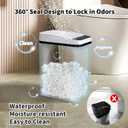 3 Pack Bathroom Can with Lid, 2.5 Gallon Small Slim Trashcan, Automatic Can Touchless, Motion Sensor Waterproof Plastic Trash Bin for Bedroom Kitchen Office Living Room (White)