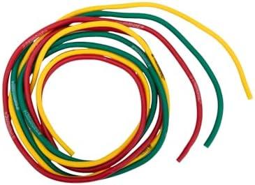 THERABAND Resistance Tubes, Begginer Set, Yellow, Red, and Green, 5 ft Latex Tubing, Home or Clinic Use, Cut-to-Fit, Color-Coded Resistance Bands for Upper & Lower Body Workouts