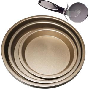 Pizza Baking Pan, 6-8-9 inch Baking Tray for Home Use Carbon Steel Bakeware Pizza Pan Round Pizza Circular Baking Tray for Home Restaurant Kitchen Baking Supplies.