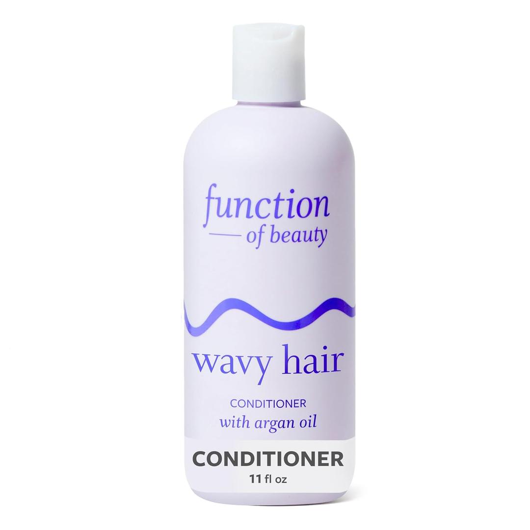 Function of Beauty Wavy Hair Conditioner - Sulfate-Free Conditioner for Natural Wavy Texture - Lightweight, Anti-Frizz, Strengthening & Hydrating with Argan Oil - Hair Care Products (11 Fl Oz (Pack of 1))