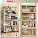 Wire Rack Covers for Shelves, 6 Pack 24 x 12in Wires Shelf Ccover for Pantry Waterproof PVC Wood-Look Shelves Cover for Cabinet Kitchen Bathroom Shelving Decoration