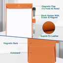 A5 Portable Whiteboard, PU Leather Magnetic Whiteboard, Reusable Small Dry Erase Board for Fridge, Kickstand Portable White Board