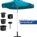 Hotop 12 Pcs Patio Umbrella Parasol Base Stand Hole Ring Plug Cover Umbrella Stand Replacement Part Patio Swing Chair Parts