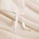 TEXAS LINEN CO. 100% Egyptian Cotton Duvet Cover Queen Size, Texan Talkin' Collection 600 Series 3 PC Duvet Cover, Extra Long Staple Egyptian Cotton Quilt Cover, Hidden Zipper Closure - Ivory
