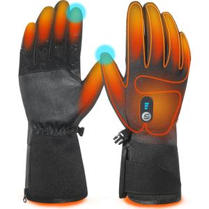 JS LifeStyle Heated Gloves for Men Women,7.4V 3000mAh Rechargeable Wear-Resistant with Touch Screen and Light-Off Design (Small)