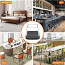 Ezprotekt Chair Leg Sliders for Carpet, 24 Pcs Square Chair Glides for Carpet, Carpet Furniture Pads Stool Leg Protectors Caps, Carpet Furniture Glides Quickly and Easily (L Fit:1" - 1.4")