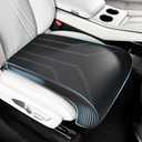 FLORICH Car Seat Extender Leg Extender Support Cushion for Driver Seats Office Chair, Leather Carseat Leg Support for Long Drivers Universal Car Seat Cushion Legs Rest Pads-Dark Black