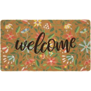 2 x Eohak Spring Welcome Door Mats with Non-Slip Backing Flower Seasonal Door Mat for Farmhouse Door Mat Decoration 17 x 29 Inch (Multi Flower, 17"x29")