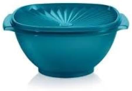 Tupperware Heritage Bowl 2 piece set | Serve and store food bowl and lid 2.8L/11.75 Cup | Teal Green