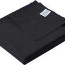 Cotton King Flat Sheet Only, 600 Thread Count 100% Egyptian Cotton Top Sheet 1Pcs, Cool & Breathable Flat Bed Sheets Wrinkle, Fade, Stain Resistant (Black King)