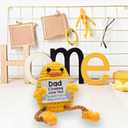 3 x Emotional Support Duck Positive Crochet Animals Fathers Day Birthday Gifts for Dad Men from Daughter Wife Son Stocking Stuffers Love Dad Office Desk Decor Encouragement