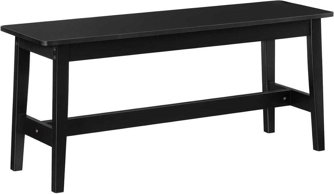 HOOBRO 39.3'' Bamboo Dining Bench, Farmhouse Kitchen Table Bench, Kitchen & Living Room Furniture, Easy to Assemble, Sturdy and Stable, Black BK03CD01G2, 11.8"D x 39.3"W x 17.7"H