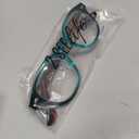 2SeeLife Turquoise Round Premium Clear Frame Reading Glasses Solid & Sturdy Frame Blue Light Retro Readers for Men & Women with Spring Hinges & Scratch-Resistant Lenses, Strength 2.25