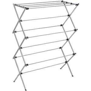 Honey-Can-Do Collapsible Laundry Drying Rack, Sturdy Steel, Foldable & Portable Clothes Drying Rack, Space-Saving Design, Indoor & Outdoor Drying, Ideal for Laundry Room 50lb Capacity, Silver
