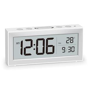 ALANAS Battery Operated Alarm Clock, Portable Digital Clock with Large Display, Snooze, Temperature & Date, Auto-Dim Night Light for Easy Reading, Ideal for Seniors, Kids, Bedroom, Travel, Nightstand