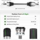 Front Left Driver Side CV Axle Shaft Assembly Fit for Hyundai Sonata L4 2.4L 2015-2019, Fit for Kia Optima L4 2.4L 2016-2020, (Gas Only)