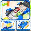 Dinosaur Toys for Kids 3-5, Dinosaur Truck with 12 Cars Toys, Car Track Set, Birthday Gifts Toys for 3 4 5+ Year Old Boys Girls, Transport Carrier Truck for Toddlers, Chritsmas Gifts