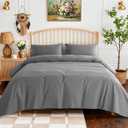 SONORO KATE 100% Egyptian Cotton Sheets - 800 Thread Count, 5-Star Hotel Sateen Weave Bed Sheets, Cooling, Soft & Breathable Bed Sheets Set, Fits 16" Deep Pocket - 4 PC (Grey,Queen)