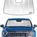 Windshield Sun Shade for Kia Sportage 2023-2026. Reflective Aluminum Film Front Window Sunshade - BLAZBLOCK (Shiny Silver (Classic))
