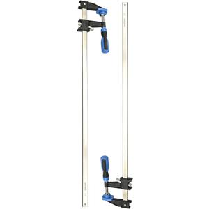 Bar Clamps for Woodworking 18 Inch,2-Pack Wood Clamps Adjustable and Release Quickly,Throat Depth 2.5 Inch, Serrated Steel Rail,Bar Clamps Force 600 Lbs