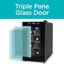BLACK+DECKER BD60026 Wine Cellar with LED Display (8-Bottle Capacity)