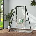 G TALECO GEAR Hammock Chair Stand,Heavy-Duty Steel Hammock Stand,300LBS Multi-Use Swing Stand for Outdoor IndoorHammock Chair not Include (Black)