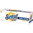 Sunkist Zero Sugar Orange Soda, 12 fl oz cans, 12 pack