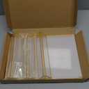 Acrylic Sign Holder 8.5X11 Gold Frames Double-Sided Gold Picture Frames Flyer Holder for Menu Holder Wedding Table Number Holder Photo Frames with Double Sided Stickers-3 Pack