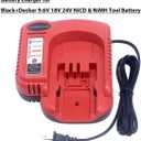 BDCCN24 BDFC240 Multi-Volt Battery Charger for Black+Decker FSMVC 18V 14.4V 12V 9.6V 24V NiCD&NiMH Battery Black & Decker Firestorm HPB18 A1718 FS18FL HPB14 HPB12 HPB24