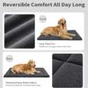 MADE 4 PETS Dog Crate Pad Bed for Small Dogs, Washable & Reversible, Anti-Slip Kennel Mat for Cozy Sleeping, Soft Fluffy Dog Bed for Indoor & Outdoor Use, 24"x18", Dark Gray