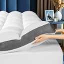 4 Inch Mattress Topper King Size - 2000 GSM Pillow Top Memory Foam Mattress Topper Extra Thick Support for Back Pain Relief,Breathable Cover with 6"-18" Deep Pocket (King,78"x80")