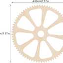 Abaodam 50 Pcs Wooden Gears, Unfinished Wood Cogs for Crafts, Assorted Mixed Sizes Natural Wheels for DIY Steampunk Art Projects and Home Decor
