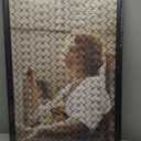 24x36 Poster Frame Black with Black Back Board, Curved Extra Wide Edges, Vintage Style Poster Frame 24x36 inches for Wall Decor.