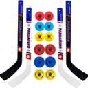 Pandahero Mini Knee Hockey Sticks Set for Kids  Easter Toys Gifts & Easter Basket Stuffers for Toddler Boys & Girls  Indoor Mini Hockey Kit with 4 Sticks, 6 Foam Balls & 6 Pucks